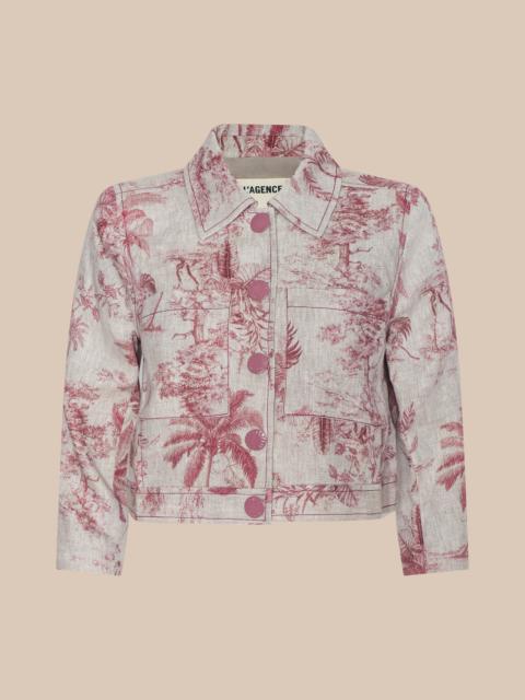 L'AGENCE Eda Cropped Linen Jacket