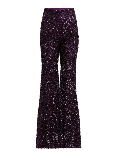SILVIA TCHERASSI Avellino Sequined Pants purple