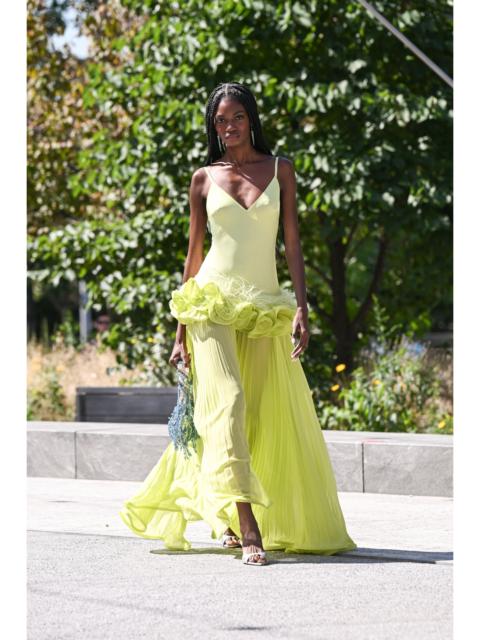 PatBO LIME PETAL MAXI DRESS (RUNWAY)