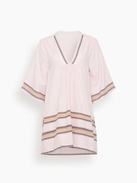 lemlem Belkis V-Neck Caftan in Munit Pink