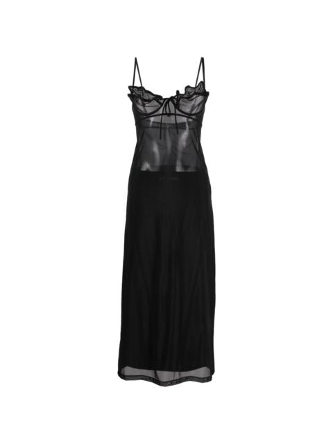 Wire mesh slip dress