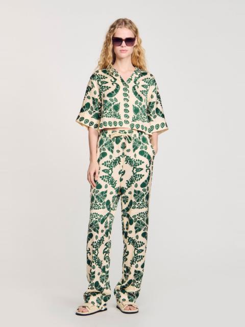 Sandro FLORAL PANTS