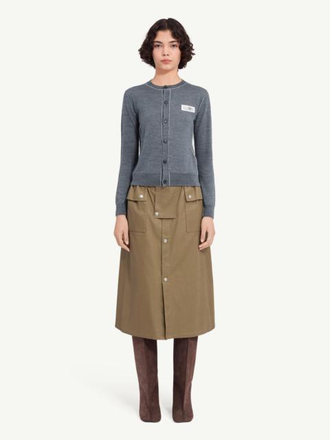 MM6 Maison Margiela Button-front wool blend knit cardigan