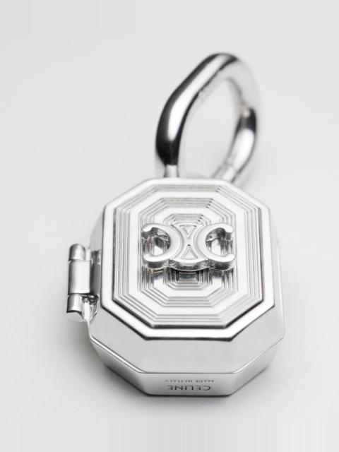 CELINE CELINE CHARMS GUILLOCHE BOX IN BRASS WITH RHODIUM FINISH