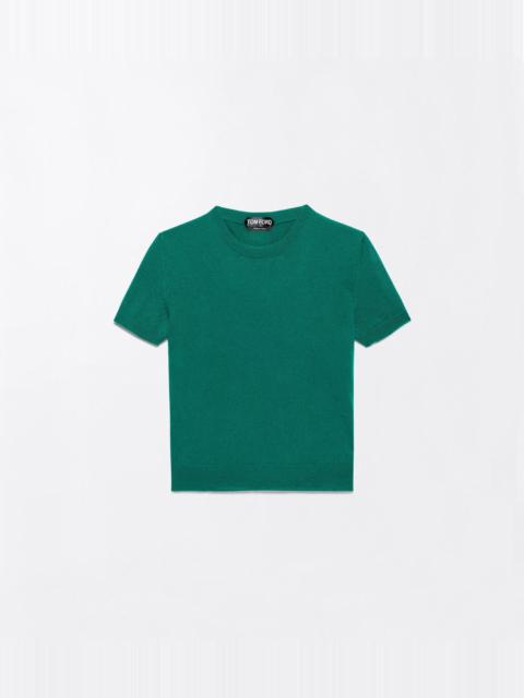TOM FORD VINTAGE WASHED CASHMERE SHRUNKEN CREWNECK T-SHIRT