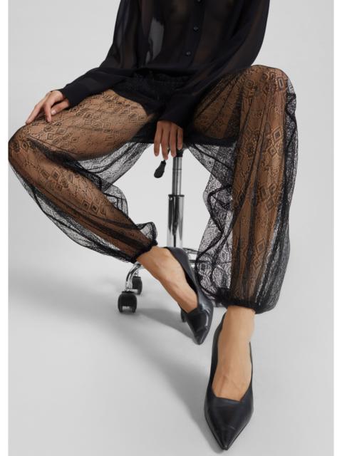 The Frankie Shop Orissa Lace Balloon Pants - Black