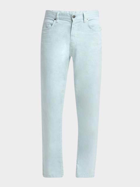 Men's Comfort Linen and Cotton Five-Pocket Pants