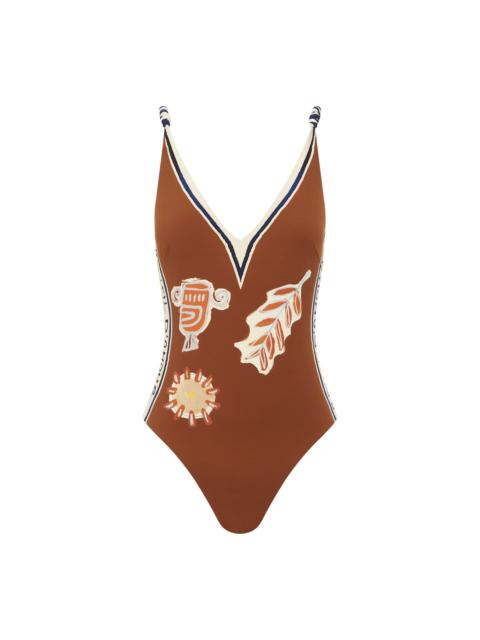ALÉMAIS Soleil D'Amour V Neck One Piece
