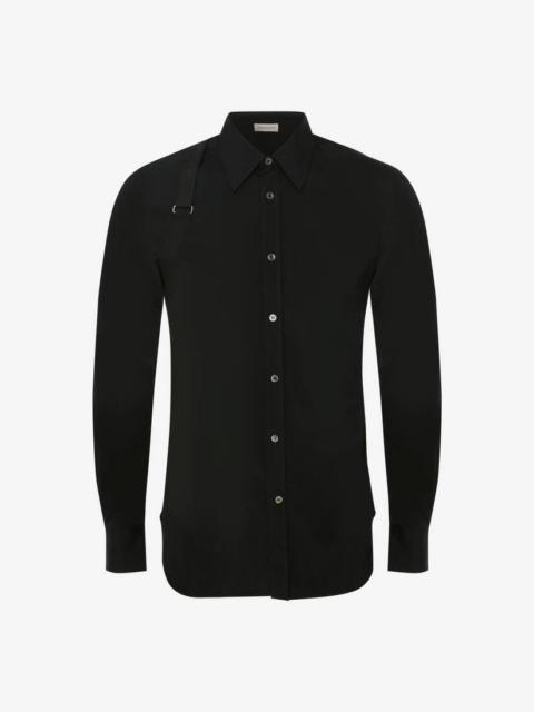 Men's Floral Harness Shirt in Black
