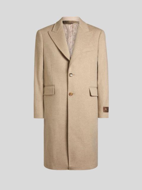 Etro SINGLE-BREASTED WOOL AND CASHMERE JACQUARD COAT WITH PAISLEY MOTIF
