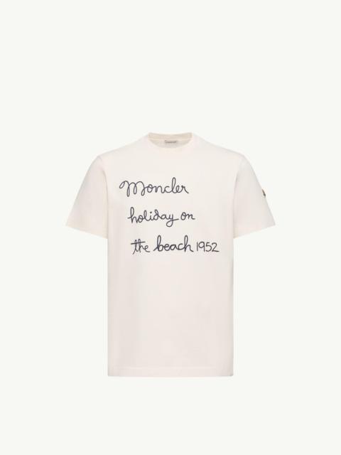 Moncler Embroidered Cotton T-Shirt