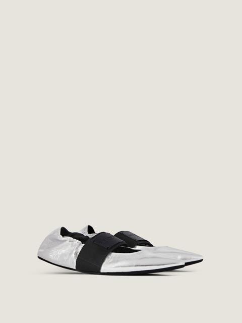 Givenchy CRUSH BALLERINAS IN WRINKLED-EFFECT METALLIC LEATHER