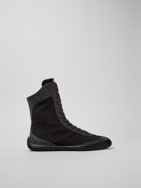CAMPER Peu Path+ Black Textile and Leather High Boots for Women.