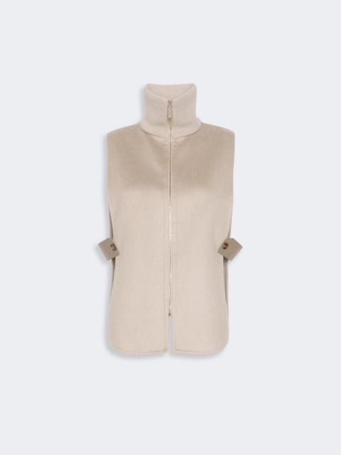 Max Mara GELA Sleeveless cashmere cape - BEIGE