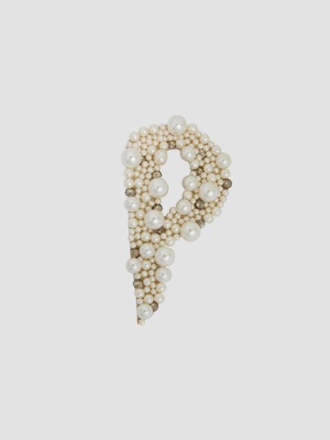 Erdem PEARL ALPHABET BROOCH P