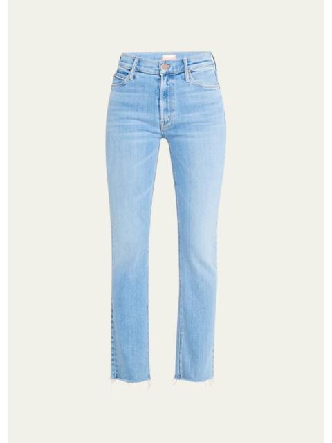 MOTHER The Mid-Rise Dazzler Ankle Fray Jeans