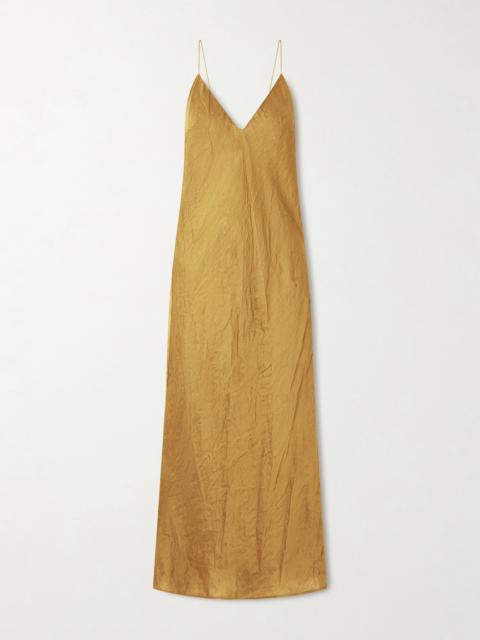 KHAITE Taja Crinkled-voile Maxi Dress