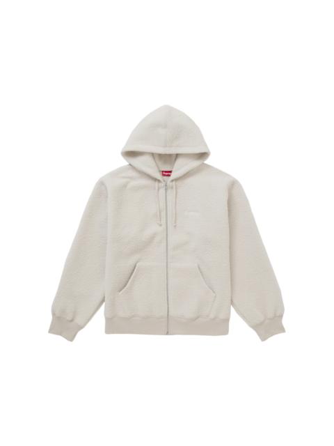 Supreme Pilled Zip Up Hooded Sweatshirt Stone