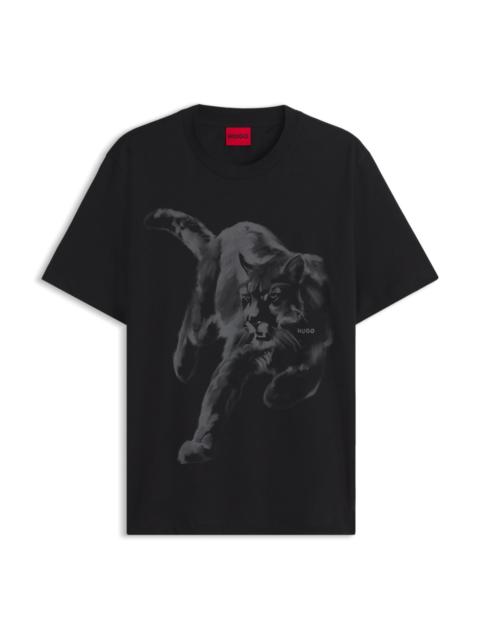 HUGO COTTON-JERSEY T-SHIRT WITH GRAPHIC PRINT