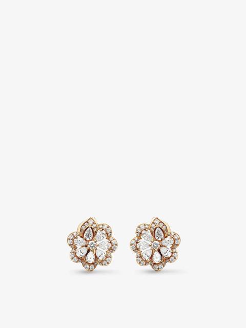 Precious Lace Frou-Frou 18ct rose-gold and 1.63ct round-cut diamond earrings