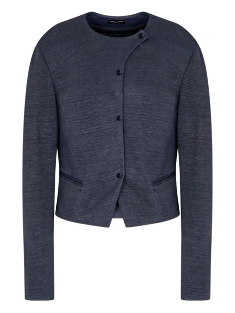 GIORGIO ARMANI crew-neckline cropped jacket