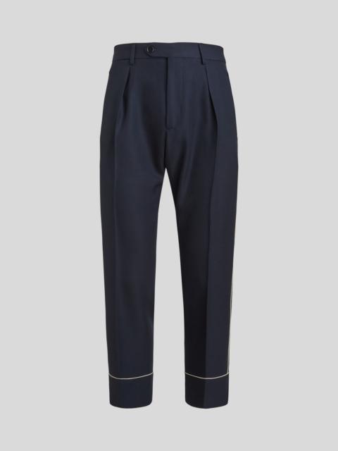 TAILORED WOOL TROUSERS WITH PIPING