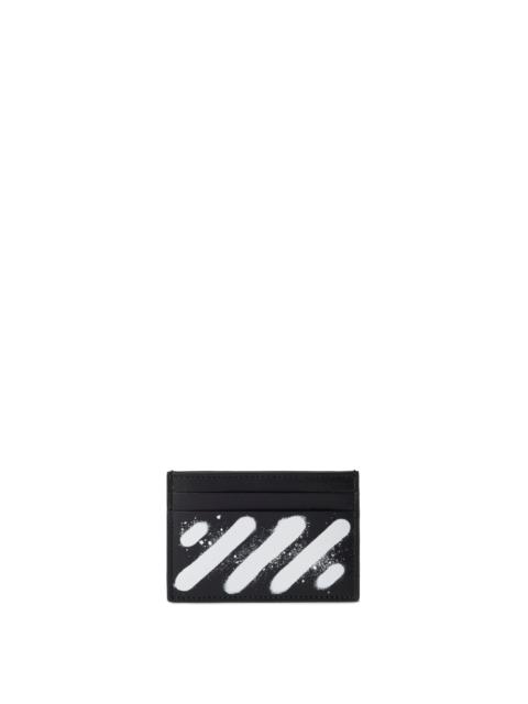 Off-White Diagonal Spray Card Case