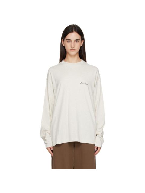 ESSENTIALS Off-White Classic Fit Long Sleeve T-shirt