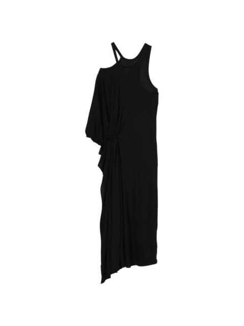 asymmetric midi dress