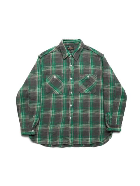 BEAMS PLUS Work Waffle Plaid - Green