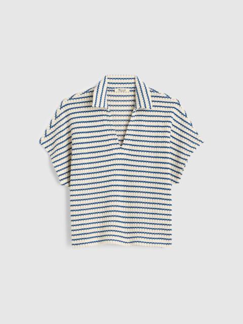 Madewell Textured-Knit Johnny-Collar Shirt