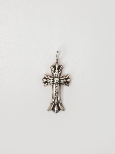 Chrome Hearts Silver CH Double Layer CH Cross With Diamond