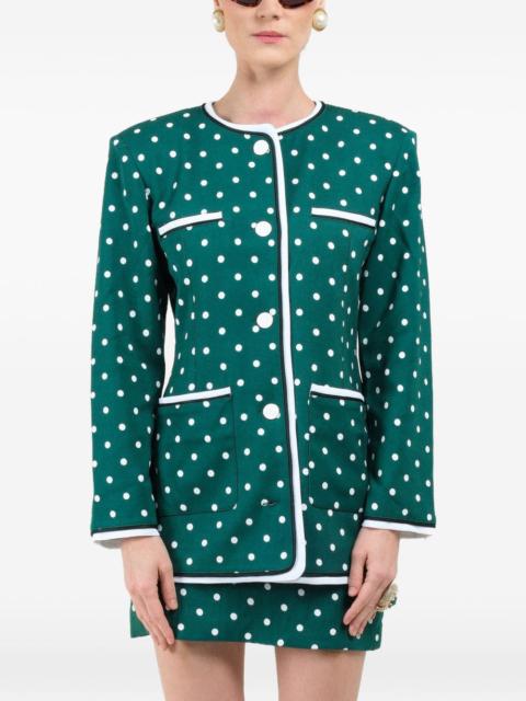 ROWEN ROSE polka-dots pockets jacket