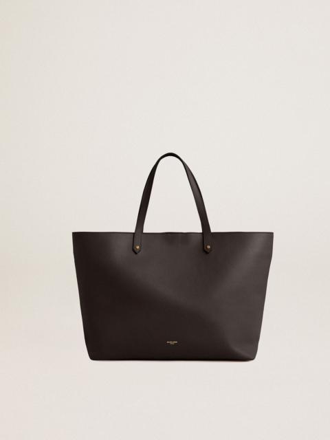 Golden Goose Black Pasadena Bag made of smooth leather with gold logo