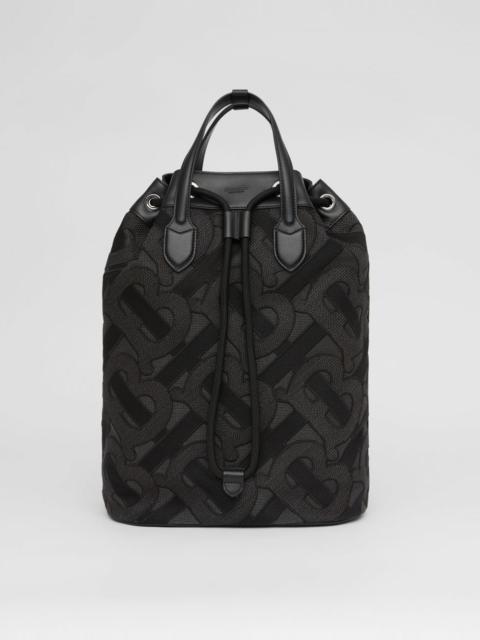 Burberry Monogram Cotton Drawcord Backpack