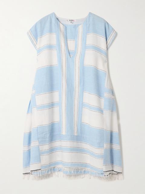 lemlem Elina Fringed Striped Cotton-blend Kaftan