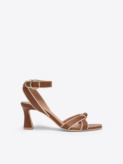 MALONE SOULIERS Rudi 70 Brown Leather Heeled Sandals