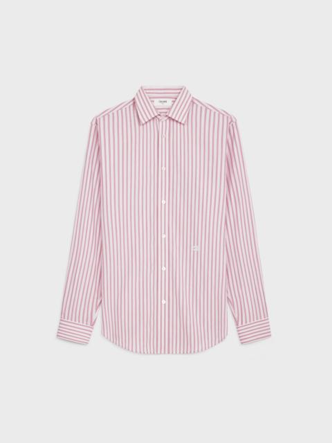 CELINE loose shirt in striped cotton poplin