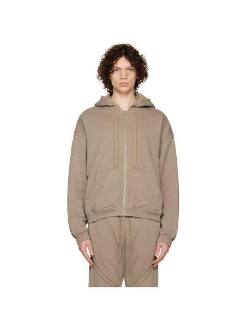 John Elliott Taupe Frame Hoodie