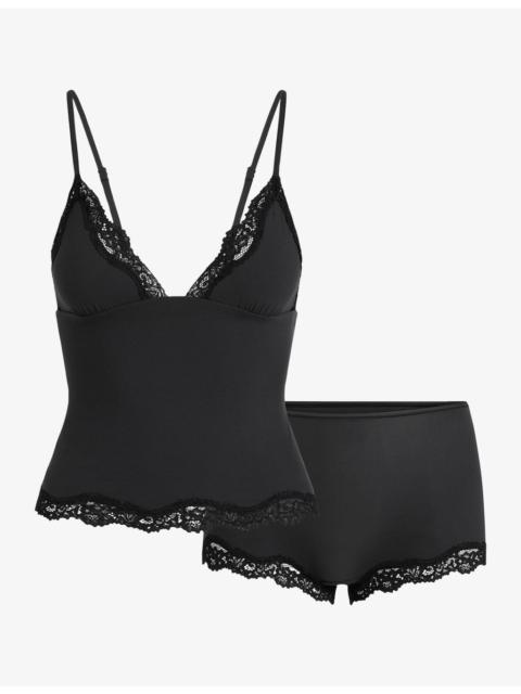 SKIMS Fits Everybody Lace-Trim Jersey Cami And Shorts Set