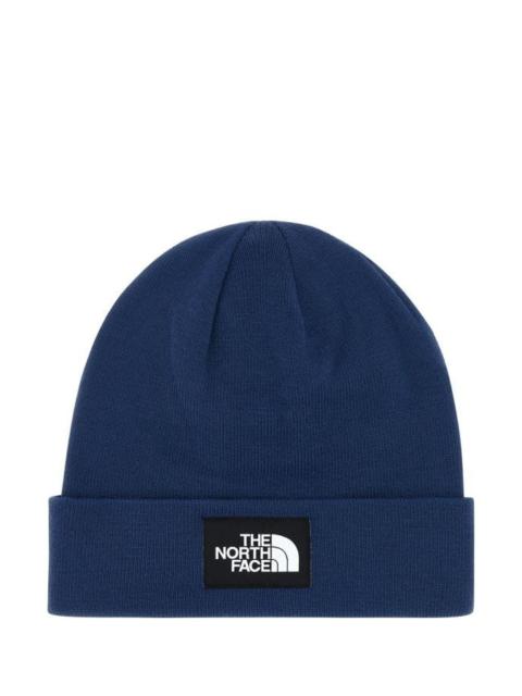 The North Face Navy blue stretch polyester blend beanie hat
