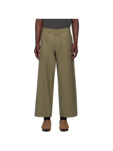 NEIGHBORHOOD Khaki Wide Baker Trousers