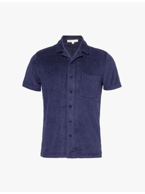 onia Towel Terry camp-collar cotton-blend shirt