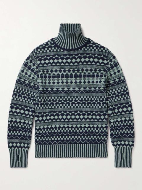 Oliver Spencer Talbot Wool-Jacquard Rollneck Sweater