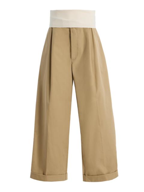DARKPARK Wendy Wide-Leg Cotton Trousers brown
