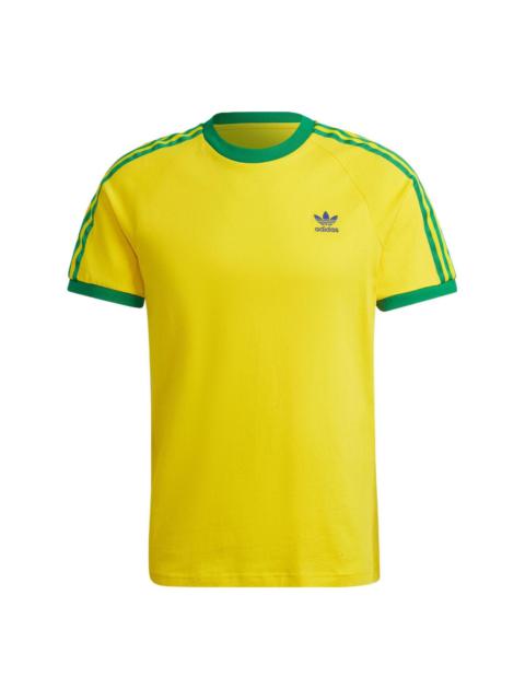 adidas adidas originals 3-Stripes Tee 'Yellow Green' HK7422
