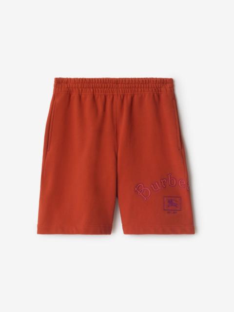 Burberry Gothic Logo Cotton Shorts
