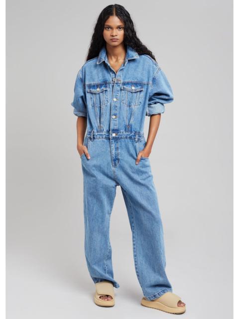 The Frankie Shop Jas Denim Jumpsuit - Dark Indigo