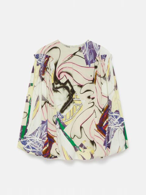 Stella McCartney Frank Stella Ahab Inspired Printed Billowing Top
