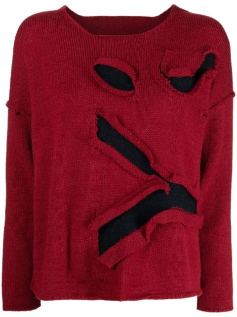 Y's cut-out logo jumper